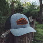 JSC Leather Patch Mesh Snapback - Heather Gray/Black