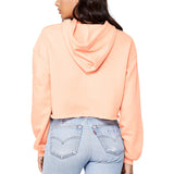 Essential Crop Hoodie - Peach/Black